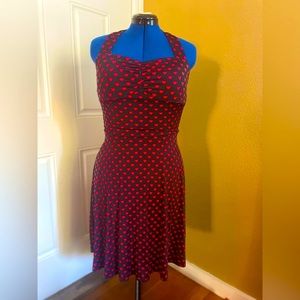 ModCloth Folter Sweetheart Halter / Valentine Hearts Dress / Size M / EU…